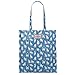 Produktbild Cath Kidston Book Bag große Henkeltasche Beschichtete Baumwolle Mono Cats Mid Blue Blau mit Katzen 33 cm x 36 cm x 8 cm