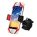Produktbild Bike Mount Universal verstellbar Fahrrad Halterung mit Lenker Wiege Klemme kompatibel mit GPS iPhone 7 6 6S Plus 5S 5 C SE Samsung Galaxy S7 S6 Edge Plus S5 S4 Note 5 4 3 2 Nexus HTC LG