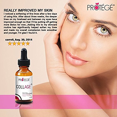 Überbestände! Anti-Aging Kollagen Serum – COLLAGE – Anti-Falten Maske vermindert feine Linien und Hyperpigmentation + hellere Haut + jüngeres Aussehen mit strahlenden Glanz + Niacin Amid + Vit C + Hyaluronsäure - 4