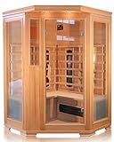 Tipo de madera: cicuta. Cabina de infrarrojos/calor cabina/sauna - Esquina. Para 4 persona especial Acción