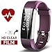 Produktbild Fitness Armbanduhr, Kinbom Herzfrequenzmesser Smart Uhr mit SchlafMonitor, Schrittzähler, GPS, Nachricht Erinnerung, Kalorienzähler, Bluetooth 4.0, Wasserdicht IP67 Aktivitätstracker Fitness Tracker für Android  iOS Smartphones (Violett)