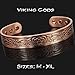 Produktbild Herren-Armband Kupfer magnetisch Viking Armband Arthritis Gesundheit Armbänder für Männer – Karpaltunnelsyndrom, Sehnenscheidenentzündung, Tennisarm Heilung Armband – VG, Kupfer, L: Wrist 19.5-22.5cm/7.7-8.75"