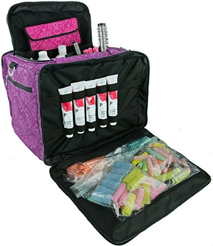 Roo Beauty Mobile Hairdressing Bag in Imperial Purple, Hairdressers Toolbag/Kitbag With Heat Proof Pocket