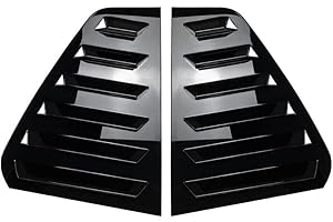 TOKENHIGH 2pcs Gloss Black Car Rear Window Louver Shutter Trim For VW Golf 6 2008-2012, Rear Side Window Louvers Provide Privacy and Shade, Window Blinds Exterior Accessories (Fit For VW Golf 6 MK6)