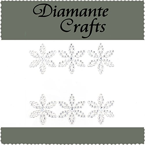6 Clear Flowers Diamante Vajazzle Rhinestone Body Gems - created exclusively for Diamante Crafts
