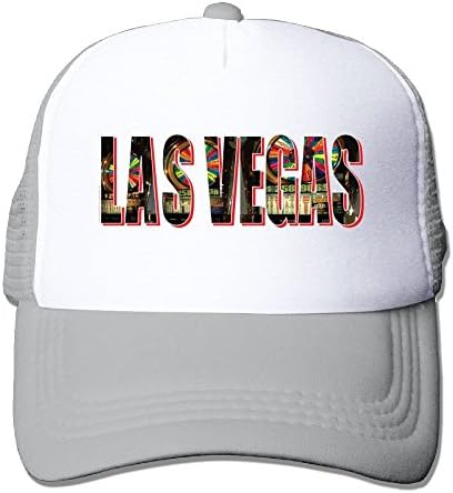 LAS Vegas City Mesh Womens Casual Trucker Baseball Cap Ash