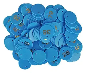 Amit Marketing Numerical Coins 1 to 100 Token, HOLL Multi Color (Set of 100)