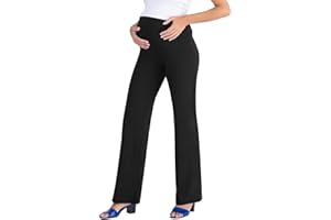 MAMAJEANS Cinzia - Pantalone Premaman Relax, Ultra Comodo, Elegante per Ogni Occasione - Un Vero Jolly per La Gravidanza - Made in Italy