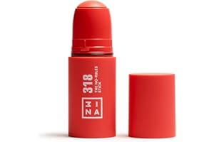 3ina MAKEUP - The No - Rules Stick 318 - Corallo - Blush in Crema Corallo con Acido ialuronico - Blush Stick per Occhi Labbra e Guance - Blush dal Finitura naturale - Vegan - Cruelty Free