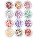 Gellen Diamond Sequins Acrylic 12 Colors UV Gel DIY Glitter Decoration Nail Art Sequins Powder Set