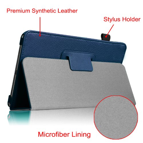 Fintie Samsung Galaxy Tab 4 7.0 Hülle Case – Slim Fit Folio Kunstleder Schutzhülle Cover Tasche mit Ständerfunktion für Samsung Galaxy Tab 4 7.0 T230 T235 (7 Zoll) Tablet, Marineblau - 5