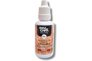 Azucren, Colorant Alimentaire, Liposoluble pour la Pâtisserie, Idéal pour le Chocolat, Crème, Buttercream, 30 G (Marron, 30)