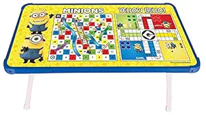 Minions Multipurpose Wooden Gaming Foldable Table, Multicolour