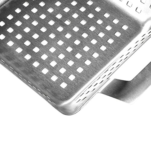 Ultranatura Edelstahl Grill-Korb / Gemüseschale mit Griffen – ca. 28 x 20 x 5 cm - 3