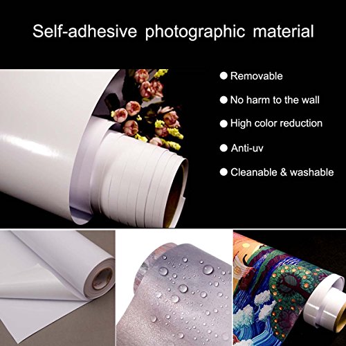 UNIQUEBELLA Vinyl Mauer 3D Fensterblick selbstklebende Wandsticker Wandtattoo Wandbilder Aufkleber Landschaft Wand deko 61x81cm - 4