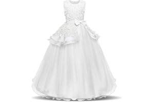 NNJXD Vestido de Fiesta de Boda,Vestido de La Princesa de Las Niñas,Vestido de Bautismo de Niña