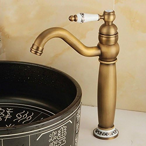 ZAIG High Quality European Pure Copper Retro Basin Faucet Blue And White Porcelain Basin Faucet Gold