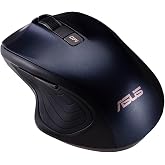 ماوس Asus MW202-WT425 اللاسلكي البصري الصامت بدقة 4000 نقطة في البوصة باللون الأزرق الداكن