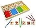 BESTIM INCUK Wooden Number Cards and Counting Rods with Box Educational Toys