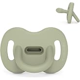Suavinex, All Silicone Pacifier, for Babies 0/6 Months, Pacifier with Physiological Teat Sx Pro, Super Soft and Flexible, Ide