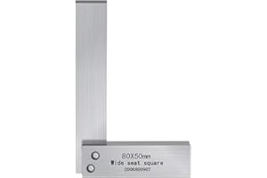 ALEOHALTER Machinist Carré de travail du bois Outil carré à base large pour diverses mesures d'ingénierie Outil de travail du bois (taille : 80 x 50 mm)