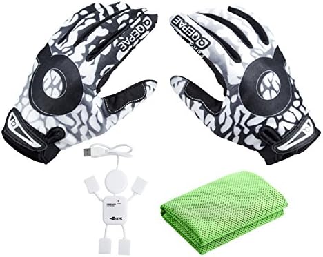 SHENZHENDUDU Sports Gloves, Mountain Bike Gloves, Outdoor Gloves, Mountaineering Gloves, Gardening Gloves, Unisex (White, XL)