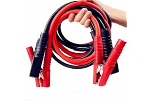 AUTOZOCO Pinzas de Batería de Coche y Motos, Cable de Arranque para Batería de Coche, Pinza de Arranque, Pinza Cocodrilo, Longitud 2.5 Metros, Incluye Bolsa Transporte, Cable 35 mm2, Pinzas 2000 A