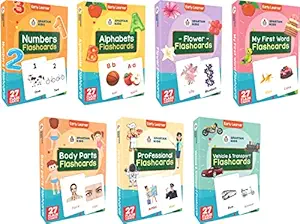 Flash Card for Kids Early Learning Flash Toy ( Set of 7 ) Flash Cards Easy & Fun Way of Learning 1 Year to 6 Years Kids
