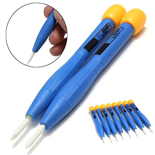 8 Frequenz einstellbar Schraubendreher antistatisch Kunststoff Keramik Set Schlitz und Phillips 90 mm Farbe blau - 3