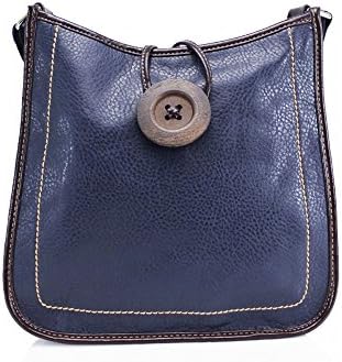 Ladies Women's Fashion Designer Celebrity Small Quality Faux Leather Shoulder Handbag Cross Body Bags CWS00431 CWRM140929 CWRM140928 (NAVY H26cm x W28cm x D8cm)