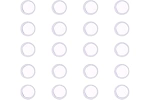 WANDIC 20er Pack Membranflöten Membran, Weiß diaphragma, Caya Diaphragma Set, Zubehör für Kazoos Instrument, Geeignet für Erwachsene und Musikanfänger