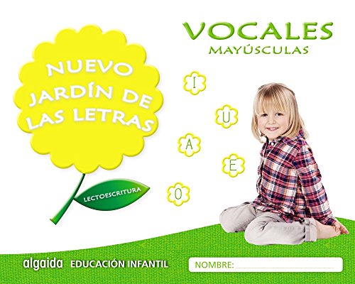 Nuevo Jardín de las Letras Vocales Mayúsculas Educación Infantil