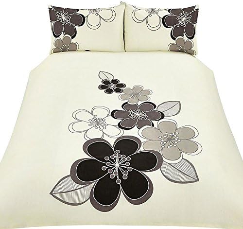 Candice, Black Floral King Size Bedding - Twin Pack