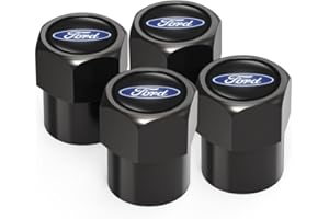 ACHARD 4 Pcs Car Tyre Valve Caps,Car Dust Caps Fit Ford Fusion F150 F250 F350 F450 F550 Edge Explorer Mustang F151, Leak-Proof Wheel Caps for Car Tyres,Car Accessories,Black