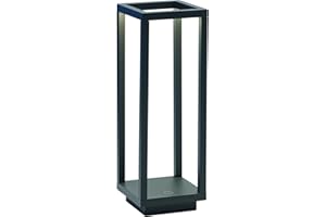 Zafferano, Home Pro Lamp, Bezprzewodowa Zasilana Akumulatorowo Lampa Stołowa ze Sterowaniem Dotykowym, do Użytku Wewnętrznego i Zewnętrznego, Ściemniacz, 3000 K, Wysokość 29,4 cm, Kolor Ciemnoszary