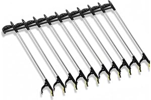 ANGEL 10er Set Greifzange 76 cm – Aluminium Müllgreifer mit Magnetspitze, Ergonomischer Handgriff, Müllzange & Greifhilfe für Senioren, Haushalt, Garten & Abfallentsorgung