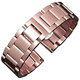 BONSTRAP Damen Uhrenarmband Edelstahl 16mm Roségold Armband Metall für 16mm Watch
