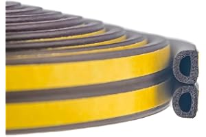 YANKUIRUI Taśma do drzwi, okien zabezpieczająca przed przeciągiem, samoprzylepna listwa izolująca przed zimnem, antykolizyjna, dźwiękoszczelna, wodoodporna, pyłoszczelna, 6 m, brązowa