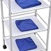 Popamazing Beauty Salon Storage Cart Dentist Wax Treatment Tattoo Shelf Trolley (L)