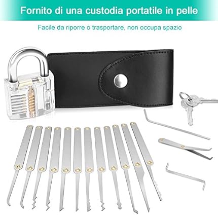 Set Grimaldelli 26 Pezzi FAHEFANA - Per Principianti, Con Serrature Trasparenti E Istruzioni