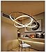 Produktbild Retro Chandelier 110-240V Moderne Pendelleuchten für Wohnzimmer Esszimmer 3/2 / Circle Rings Acryl Aluminium Körper LED Pendelleuchte Vorrichtungen , warm white , 20*40cm