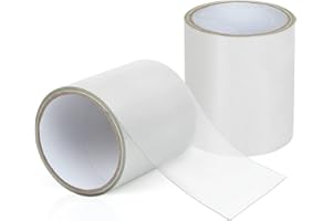 Kcmell Tent Repair Tape, Transparent Waterproof Tape for PVC Coated Awning, Tents, Inflatable Swimming Pools, Roof, Tarpaulin, Gazebo, Canvas, Camping Repair Kit (10cm x 1.5m)