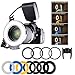 Produktbild Ringblitz für Canon Nikon Panasonic Olympus Pentax SLR Kameras, 48 Makro LED Ring Blitzlicht Ringblitzleuchte Ringblitz