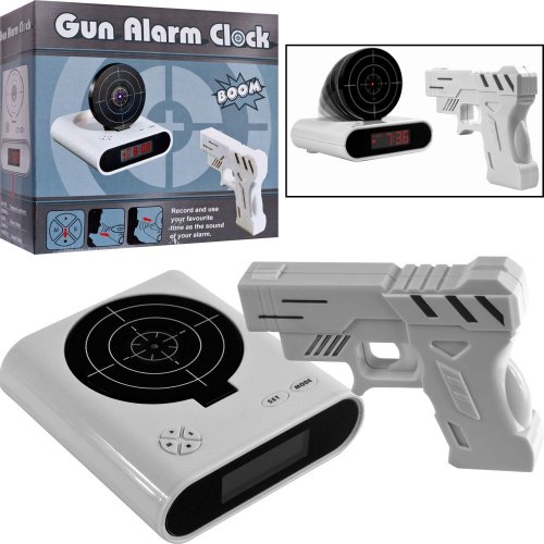 Althemax® Panel Target Shooting Reloj juguete pistola de alarma de disparo Pantalla LCD Juegos Juguetes Regalos blancos