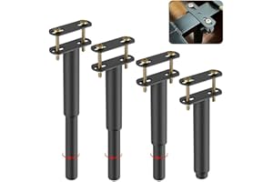 JOLIGAEA Lot de 4 Pieds de Lit Réglables, 18-33CM Résistants Pied de Lit sans Perçage, Pieds Rétractables en Métal, Pied de Meuble pour Lattes Universel Sommier MéTal, Canapé