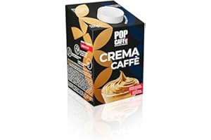 POP CAFFE' Pop Caffè CREMA FREDDA CAFFÈ - 1 Brick 550g - Crema a base di latte con caffè solubile delattosata, UHT a lunga conservazione - Senza Lattosio e Senza Glutine - Latte e panna Italiani