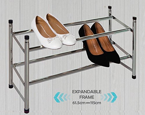 Zapatero metalico 2 baldas 12 pares organizador de zapatos guarda zapatos metal