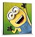 Produktbild 1art1 105302 Ich – Einfach Unverbesserlich - 3, Crazy Minion Poster Leinwandbild Auf Keilrahmen 40 x 40 cm