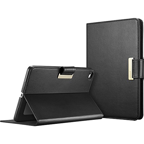 iPad Mini 4 Hülle, ESR® Intelligent Bildserie Unternehmen Stil PU Ledertasche mit Haspe mit Auto aufwachen / Schlaf Funktion Schutzhülle für iPad mini 4 (Schwarz) - 2