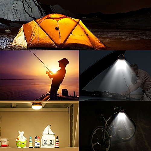 ThorFire LED Campinglampe Laterne Arbeitsleuchte Taschenlampen Notfallleuchte 180LMMini Zeltlampe mit 4 Leuchtenmodi Haken und Magnet Basis, Eignet für Ferien, Wandern, Angeln - 4